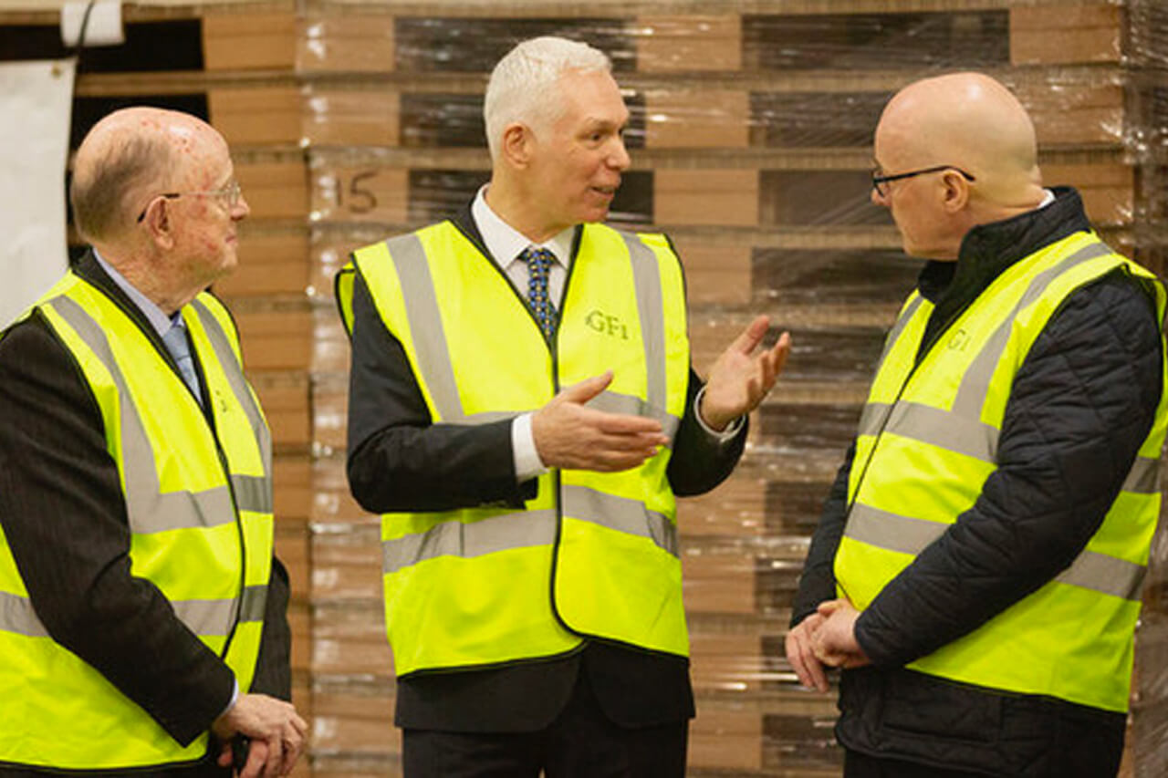 First Minister, John Swinney, visited the site of our new manufacturing facility in Dumfries